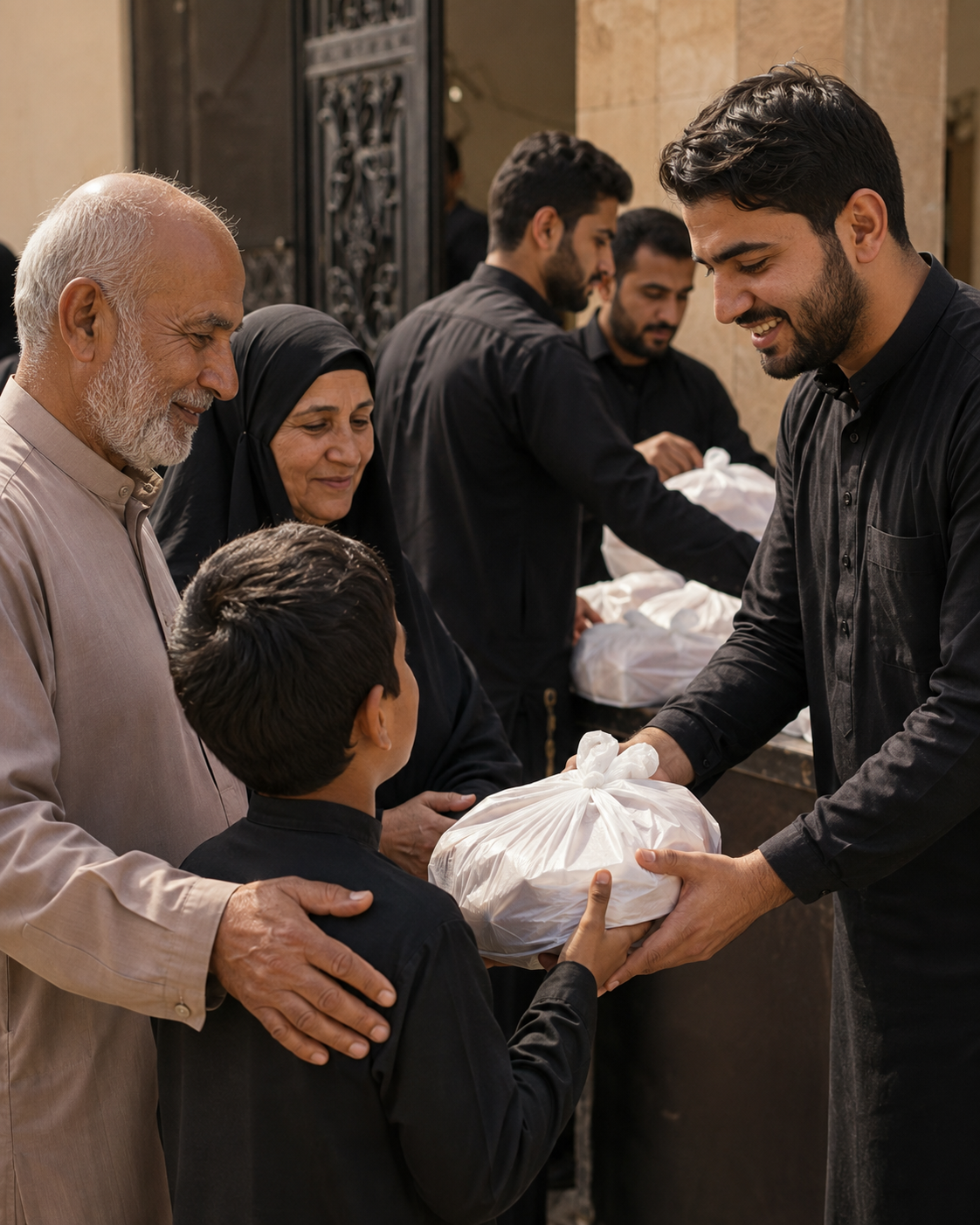 Qurbani food distribution